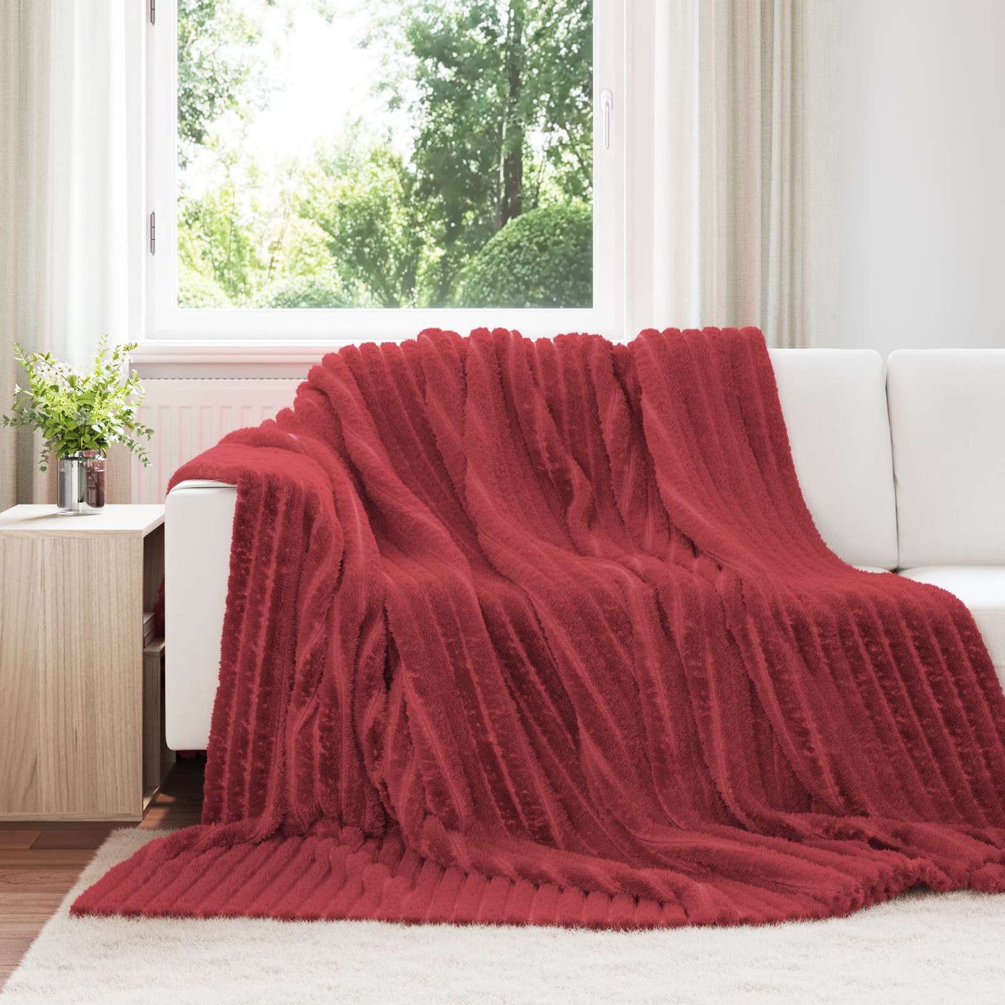 vidaXL Ριχτάρια 6 τμχ. Βεραμάν Κόκκινο 240 x 220 cm 8.76 kg Μαλλί