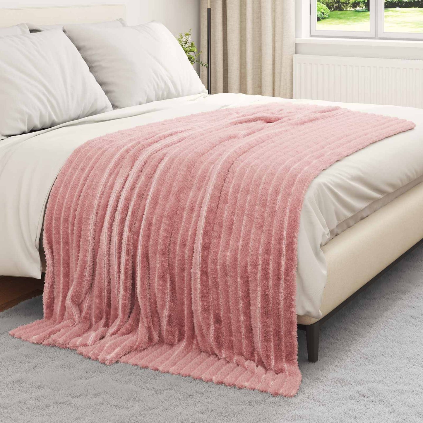 vidaXL Ριχτάρια 6 τμχ. Ροζ 200 x 150 cm 4.75 Μαλλί