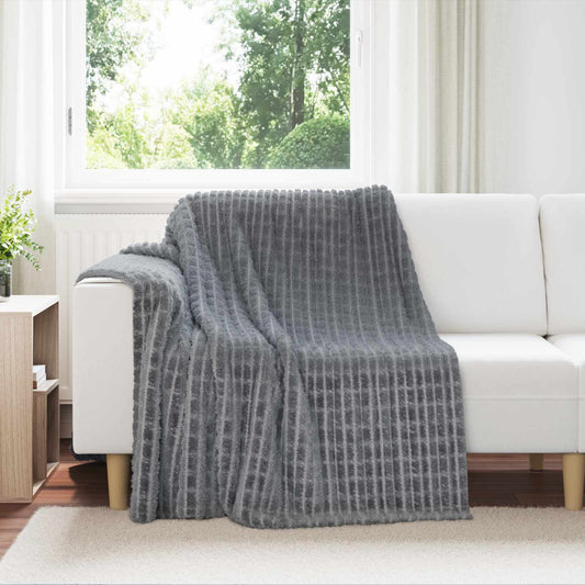 vidaXL Κουβέρτα Σκούρο Γκρι 200 x 150 cm Μαλλί
