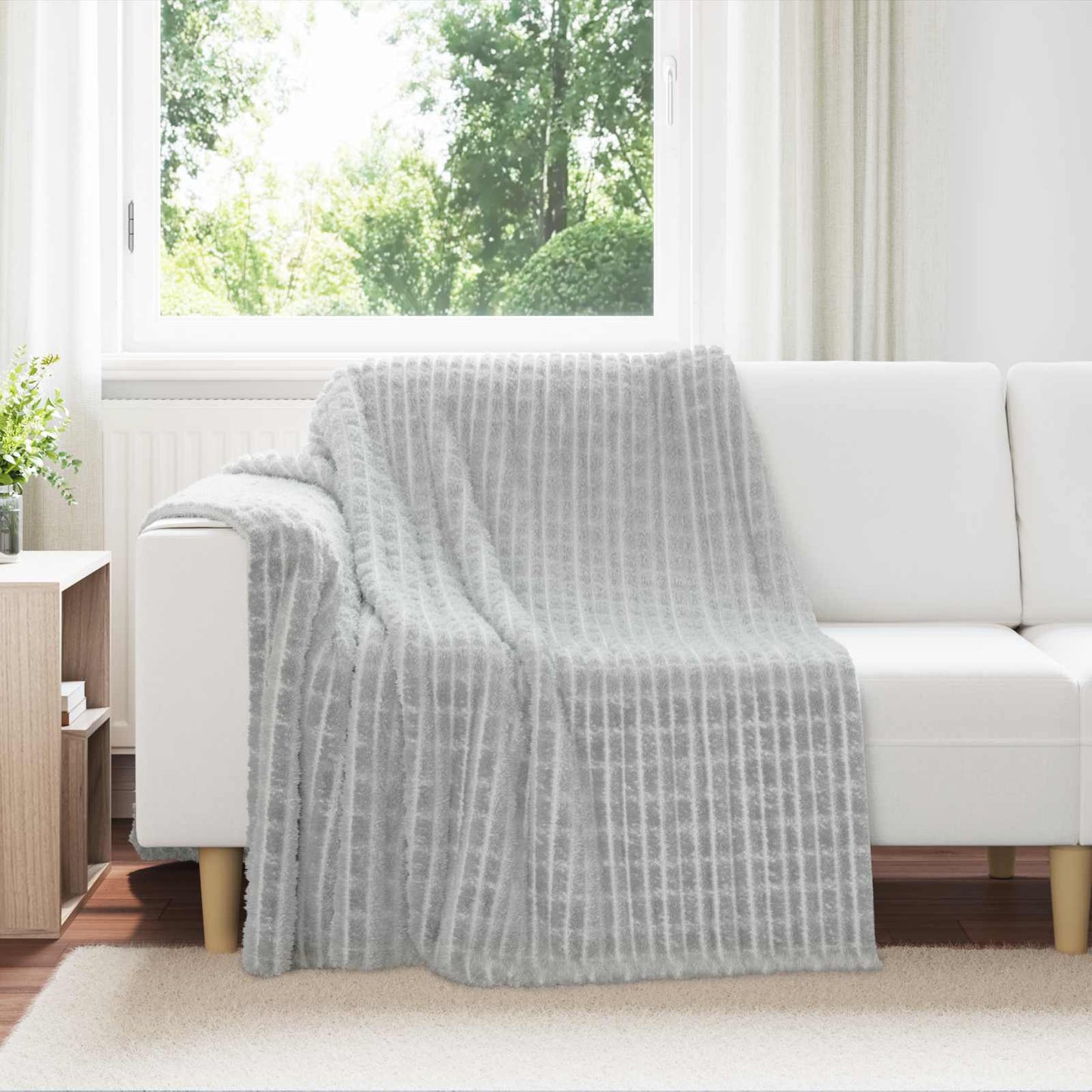 vidaXL Ριχτάρια 6 τμχ. Γκρι 200 x 150 cm 4.5 Μαλλί