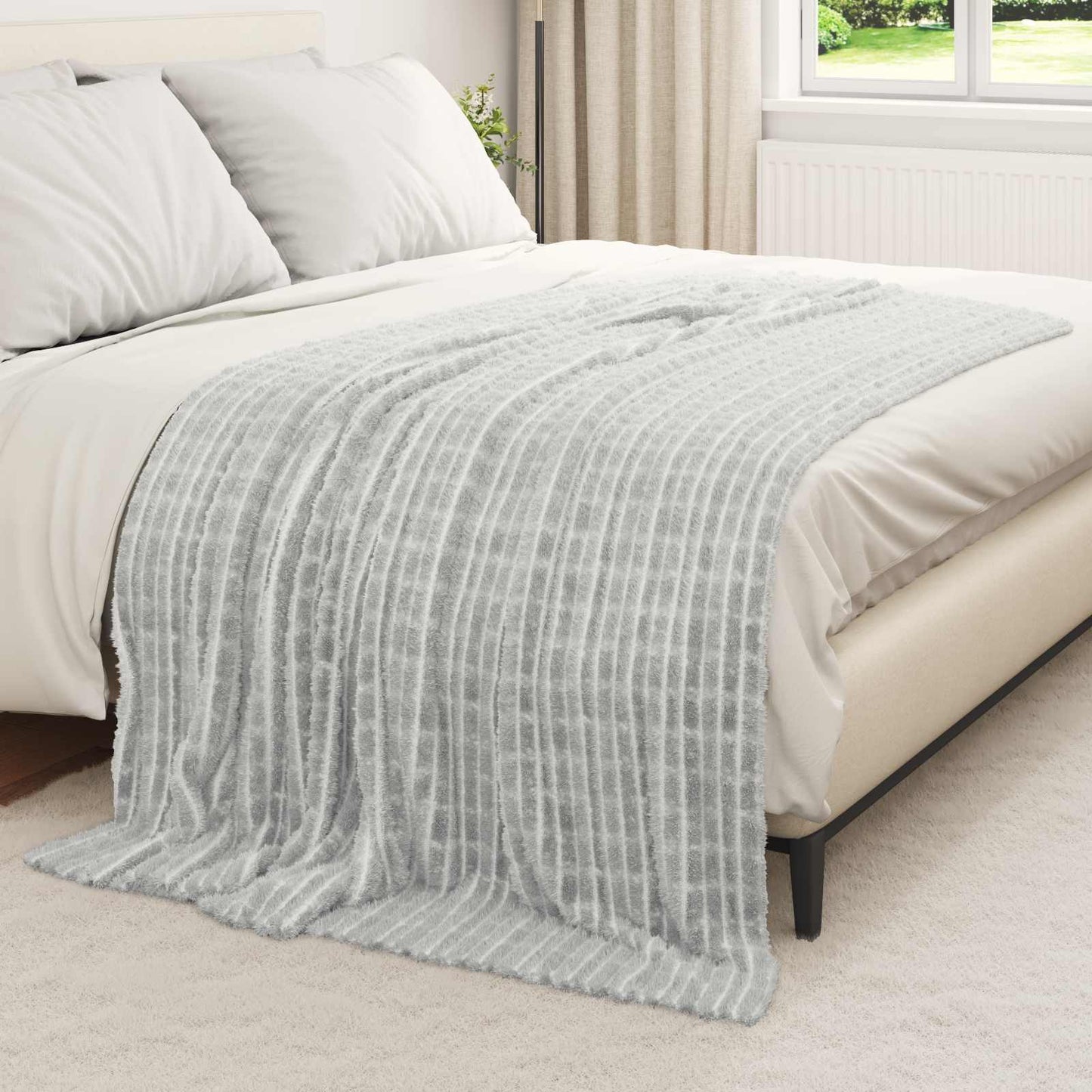 vidaXL Ριχτάρια 6 τμχ. Γκρι 200 x 150 cm 4.5 Μαλλί