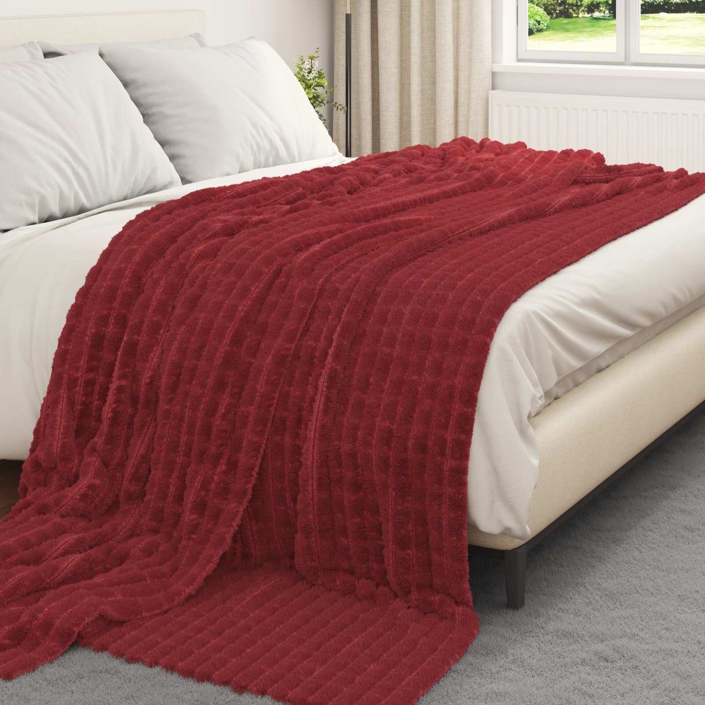 vidaXL Ριχτάρια 6 τμχ. Βεραμάν Κόκκινο 270 x 240 cm 10.04 Μαλλί