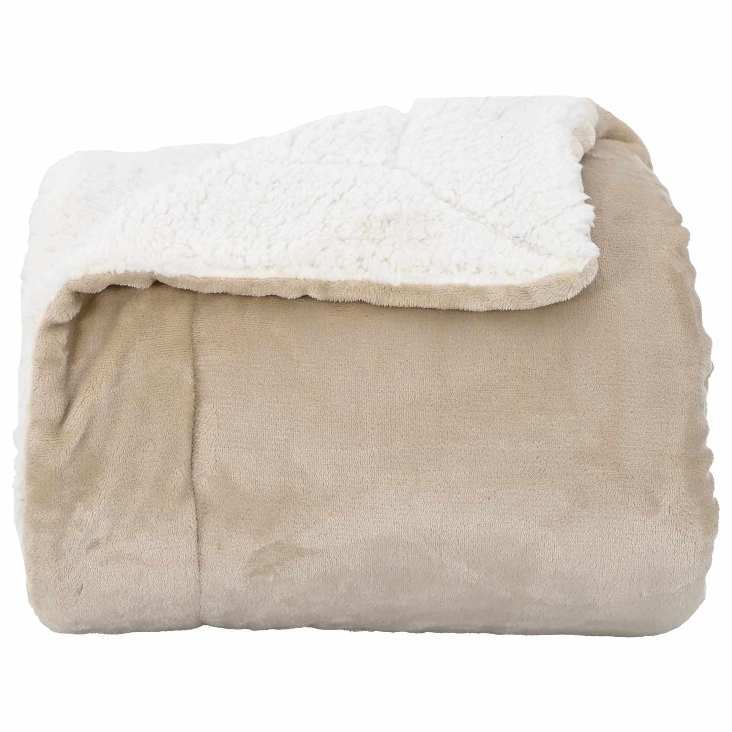 vidaXL Κουβέρτα Μπεζ 220 x 240 cm Μαλλί
