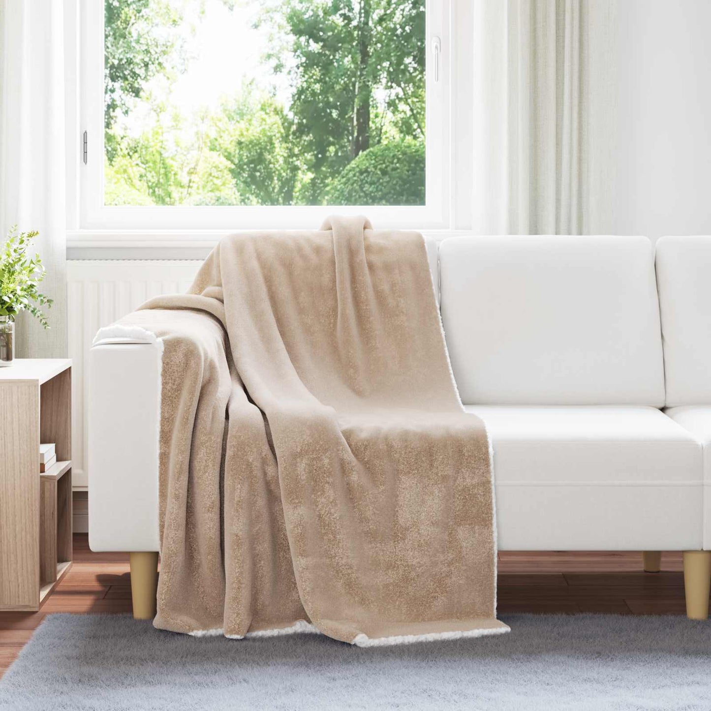 vidaXL Κουβέρτα Καμηλοπάρδαλη 130 x 150 cm Μαλλί