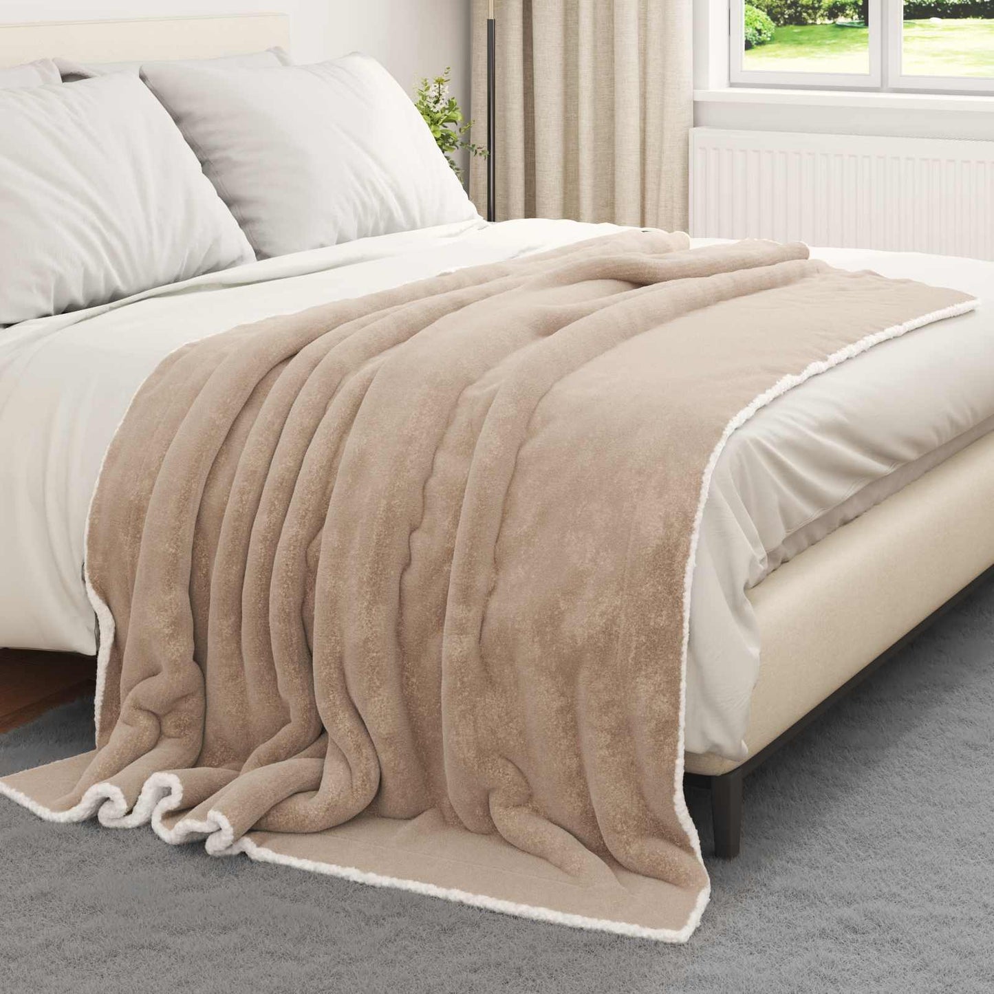 vidaXL Κουβέρτα Καμηλοπάρδαλη 150 x 200 cm Μαλλί