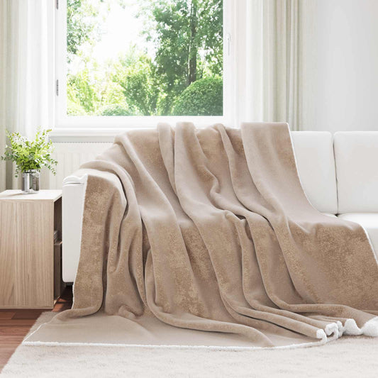 vidaXL Κουβέρτα Καμηλοπάρδαλη 240 x 270 εκ. Μαλλί