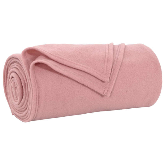 vidaXL Κουβέρτα Ροζ 200 x 150 cm Μαλλί