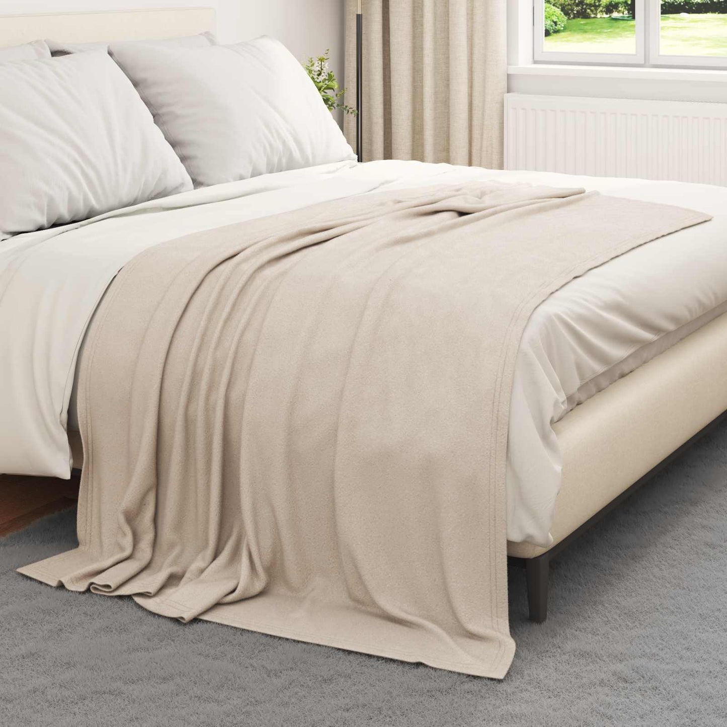 vidaXL Ριχτάρια 6 τμχ. Μπεζ 200 x 150 cm 2.61 Μαλλί