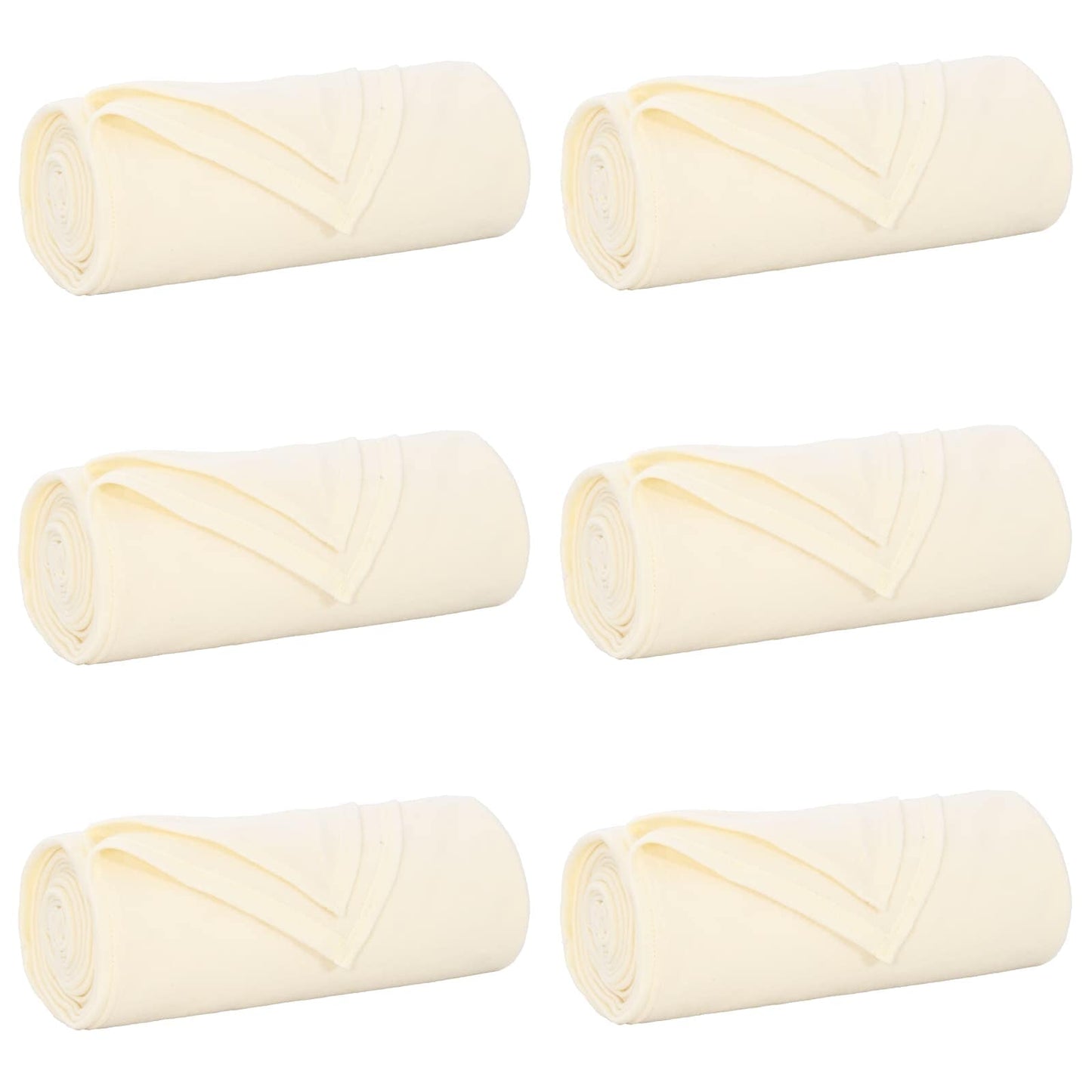 vidaXL Ριχτάρια 6 pcs Κρεμ 240 x 220 cm Μαλλί