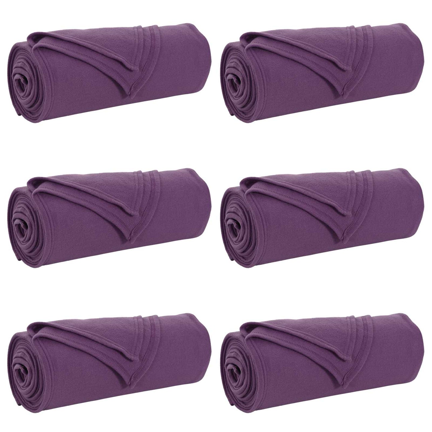 vidaXL Ριχτάρια 6 τμχ. Μοβ 240 x 220 cm 4.28 Μαλλί