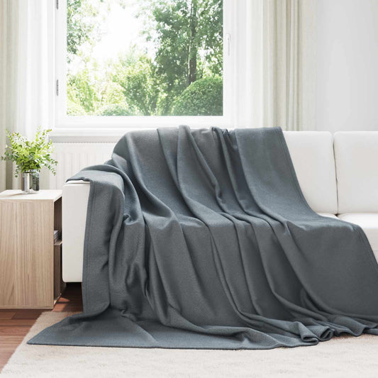 vidaXL Ριχτάρια 24 pcs Σκούρο Γκρι 240 x 220 cm Μαλλί
