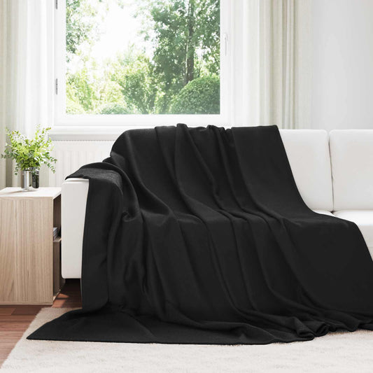 vidaXL Ριχτάρια 24 pcs Μαύρο 270 x 240 cm Μαλλί