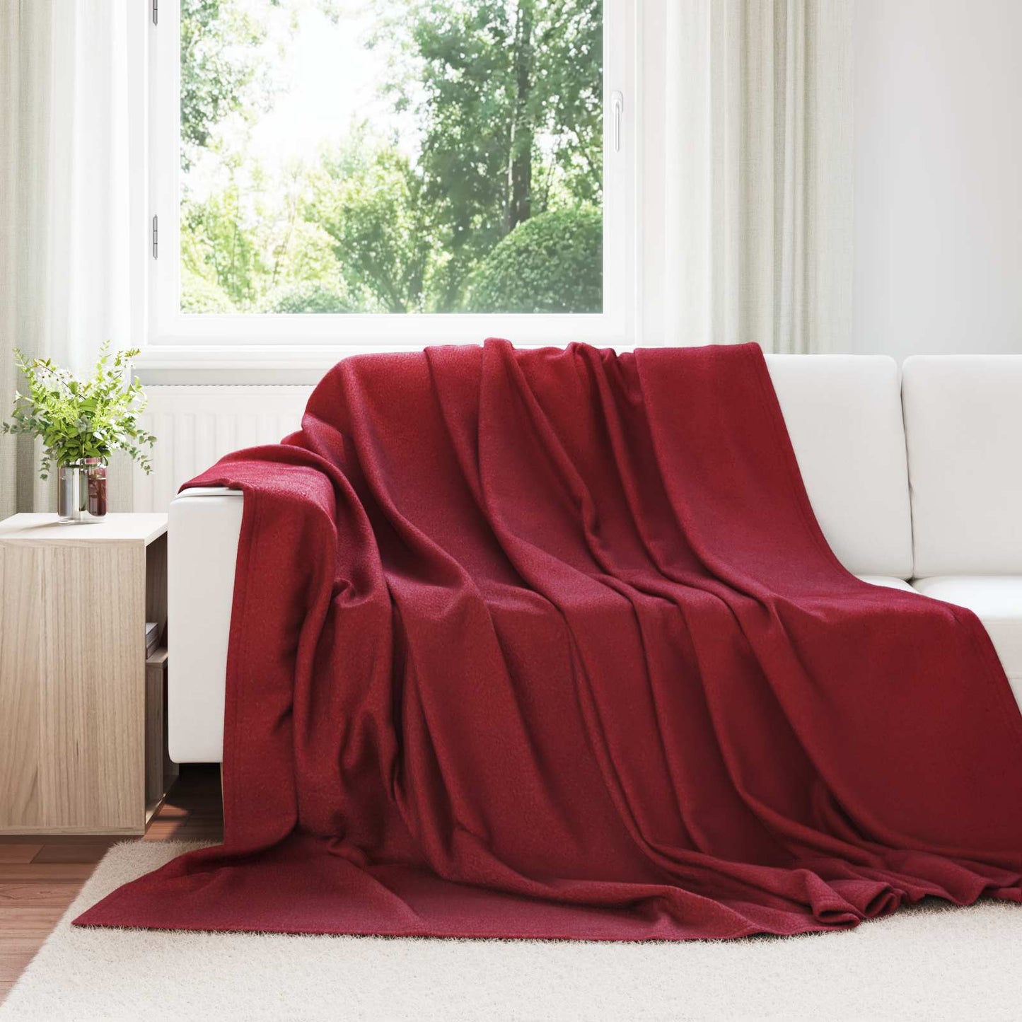 vidaXL Ριχτάρια 24 pcs Βεραμάν Κόκκινο 240 x 220 cm Μαλλί