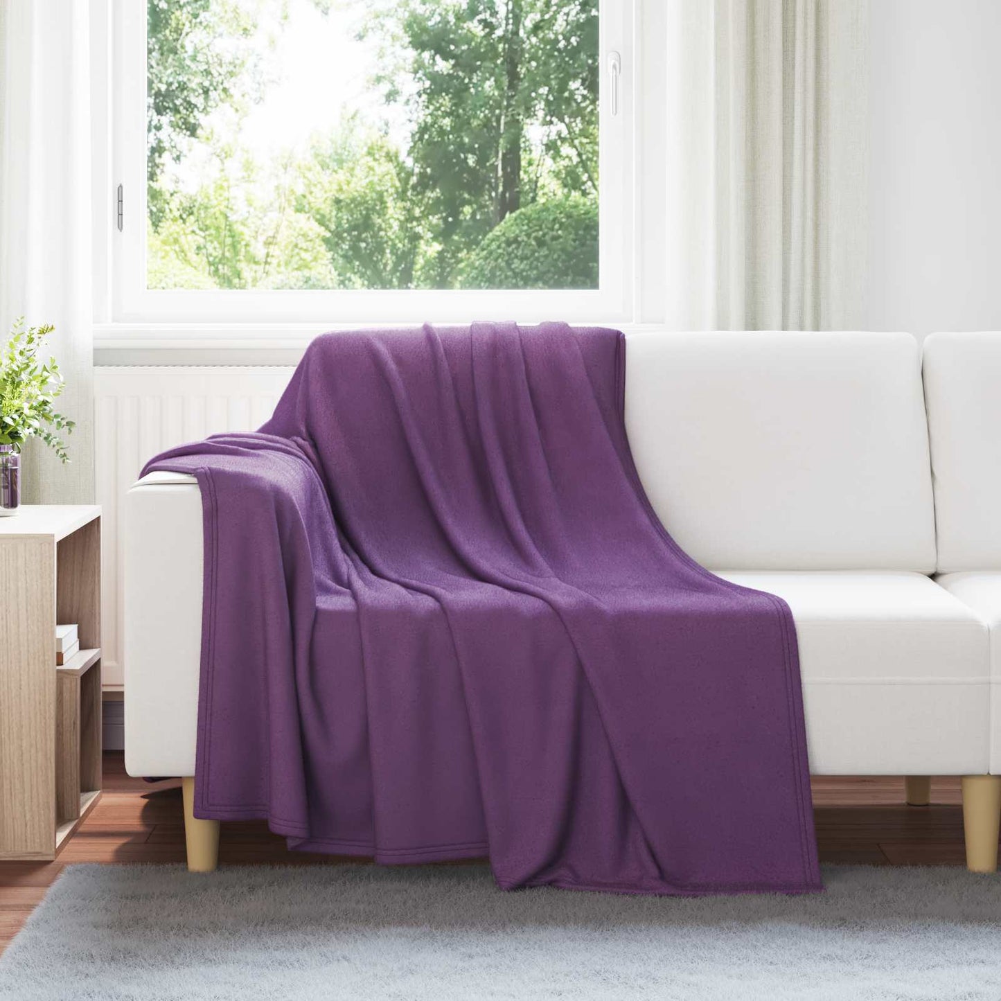 vidaXL Ριχτάρια 24 pcs Μοβ 200 x 150 cm Μαλλί