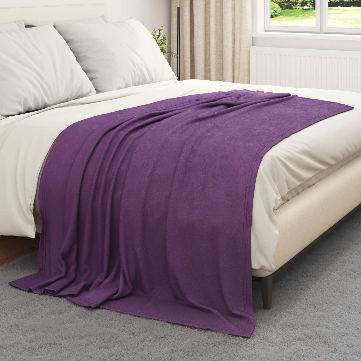 vidaXL Ριχτάρια 24 pcs Μοβ 200 x 150 cm Μαλλί