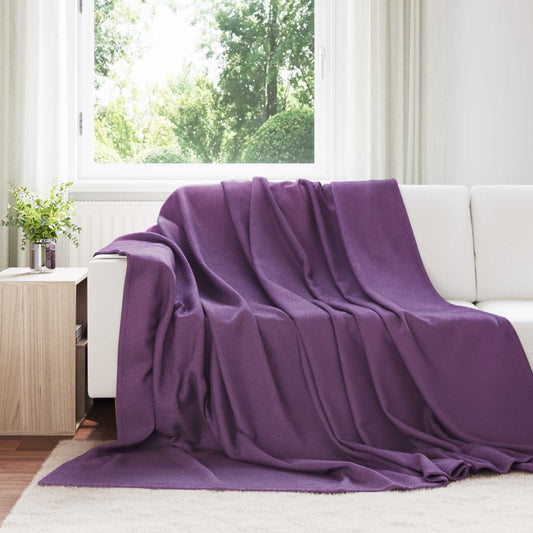 vidaXL Ριχτάρια 24 pcs Μοβ 270 x 240 cm Μαλλί