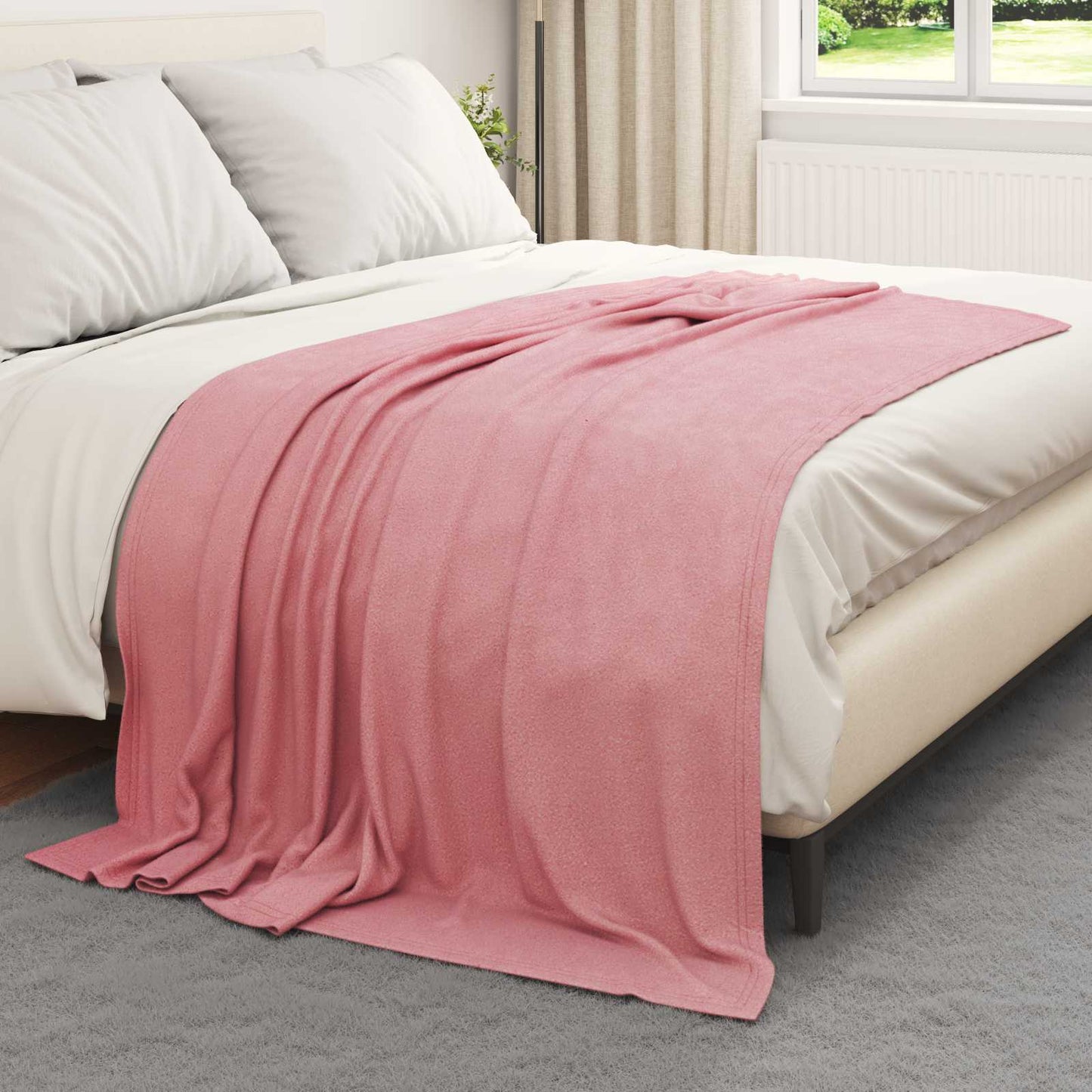 vidaXL Ριχτάρια 24 pcs Ροζ 200 x 150 cm Μαλλί