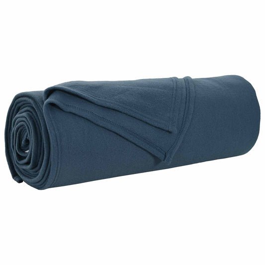 vidaXL Κουβέρτα Σκούρο μπλε 350 x 270 εκ. Μαλλί