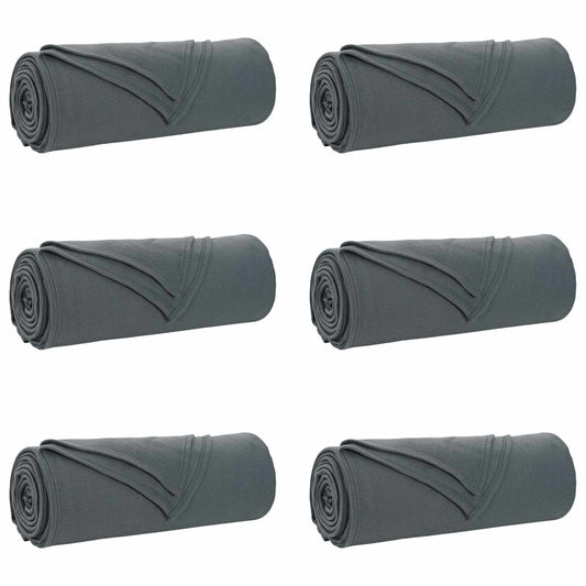 vidaXL Ριχτάρια 6 pcs Σκούρο Γκρι 350 x 270 εκ. Μαλλί