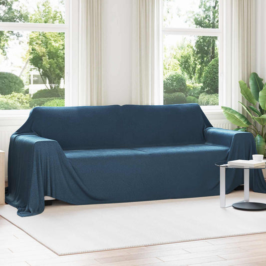 vidaXL Ριχτάρια 6 pcs Σκούρο μπλε 350 x 270 εκ. Μαλλί