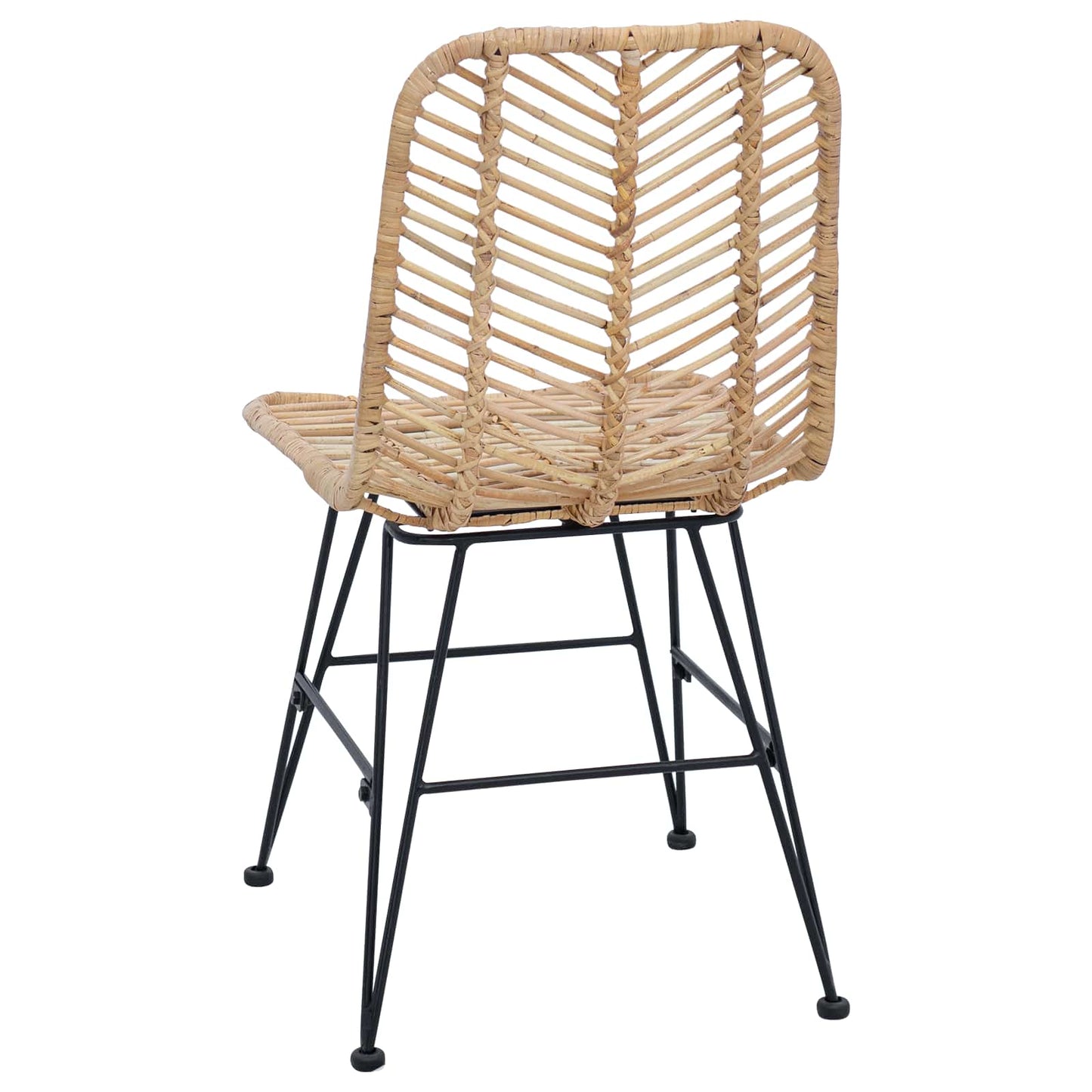 vidaXL Καρέκλα τραπεζαρίας 2 pcs Φυσικό 44.5 x 55 x 85 εκ.