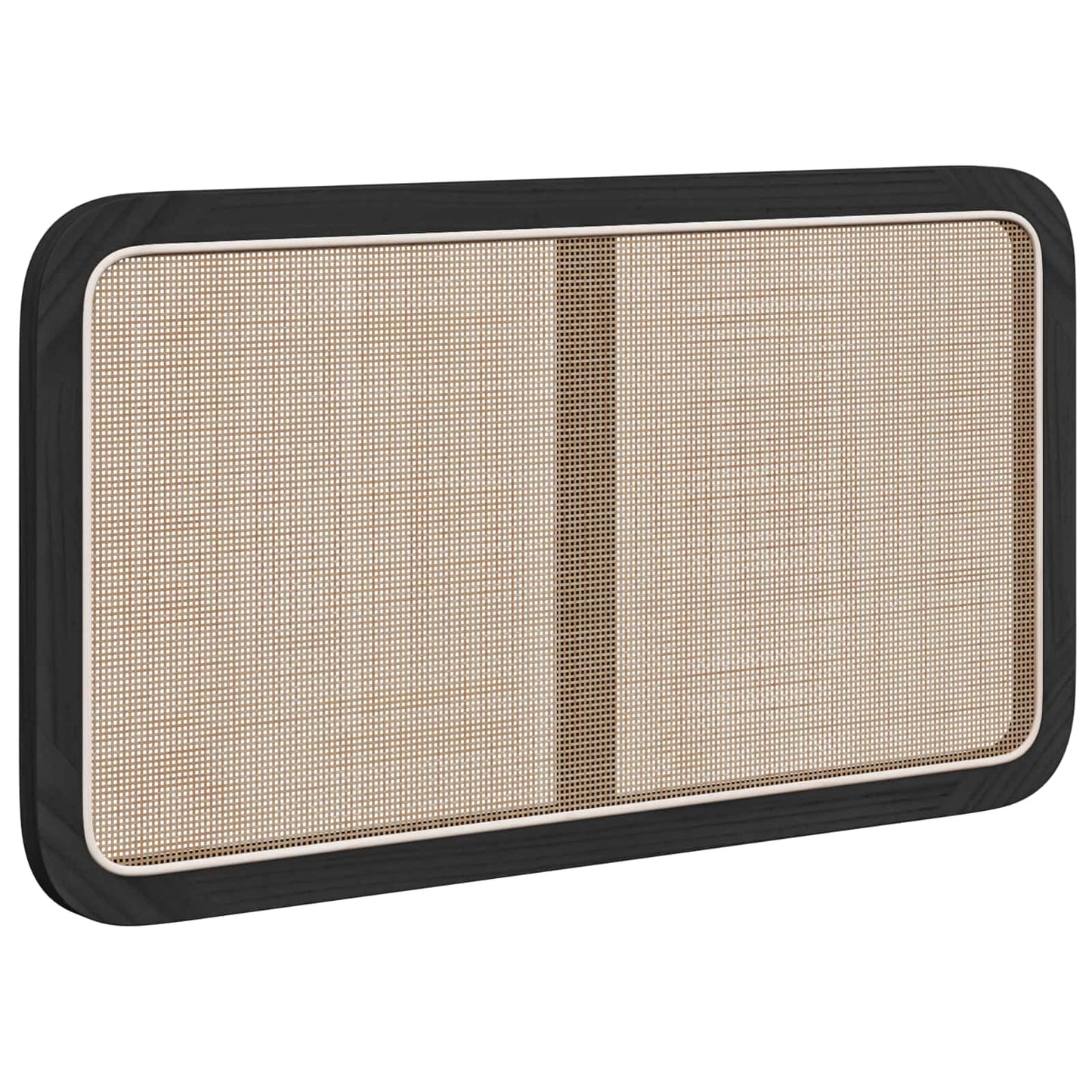 vidaXL Κεφαλάρι με κεφαλάρι Μαύρο 100 x 55 x 3 εκ. Ρατάν