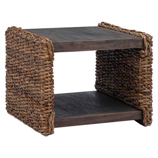 vidaXL Τραπεζάκι σαλονιού Φυσικό 45 x 45 x 45 cm Στερεό ξύλο Μαόνι