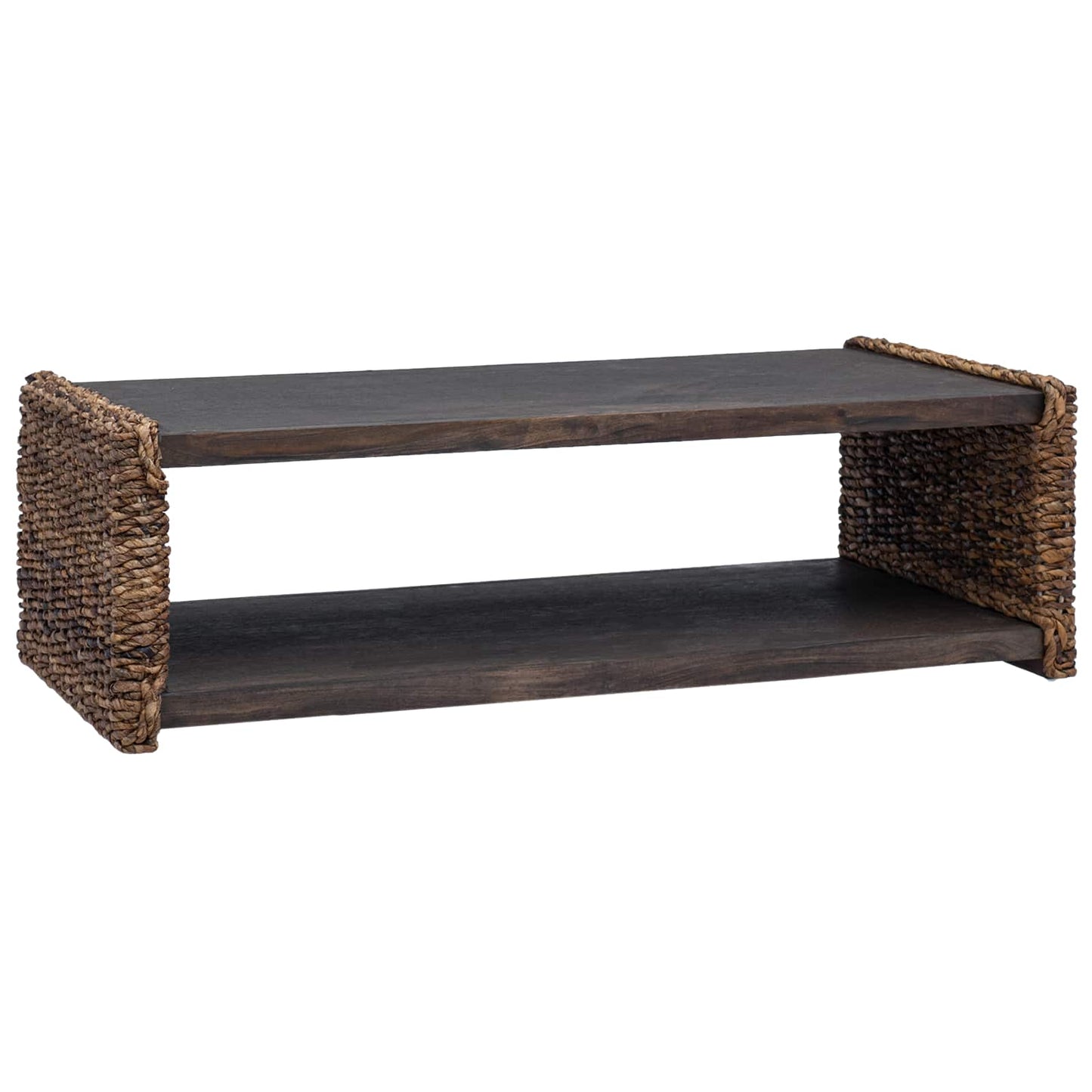 vidaXL Τραπεζάκι σαλονιού Φυσικό 110 x 55 x 35 cm Στερεό ξύλο Μαόνι