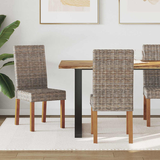 vidaXL Καρέκλα τραπεζαρίας 2 pcs Γκρίζο Kubu 45 x 54 x 93 εκ