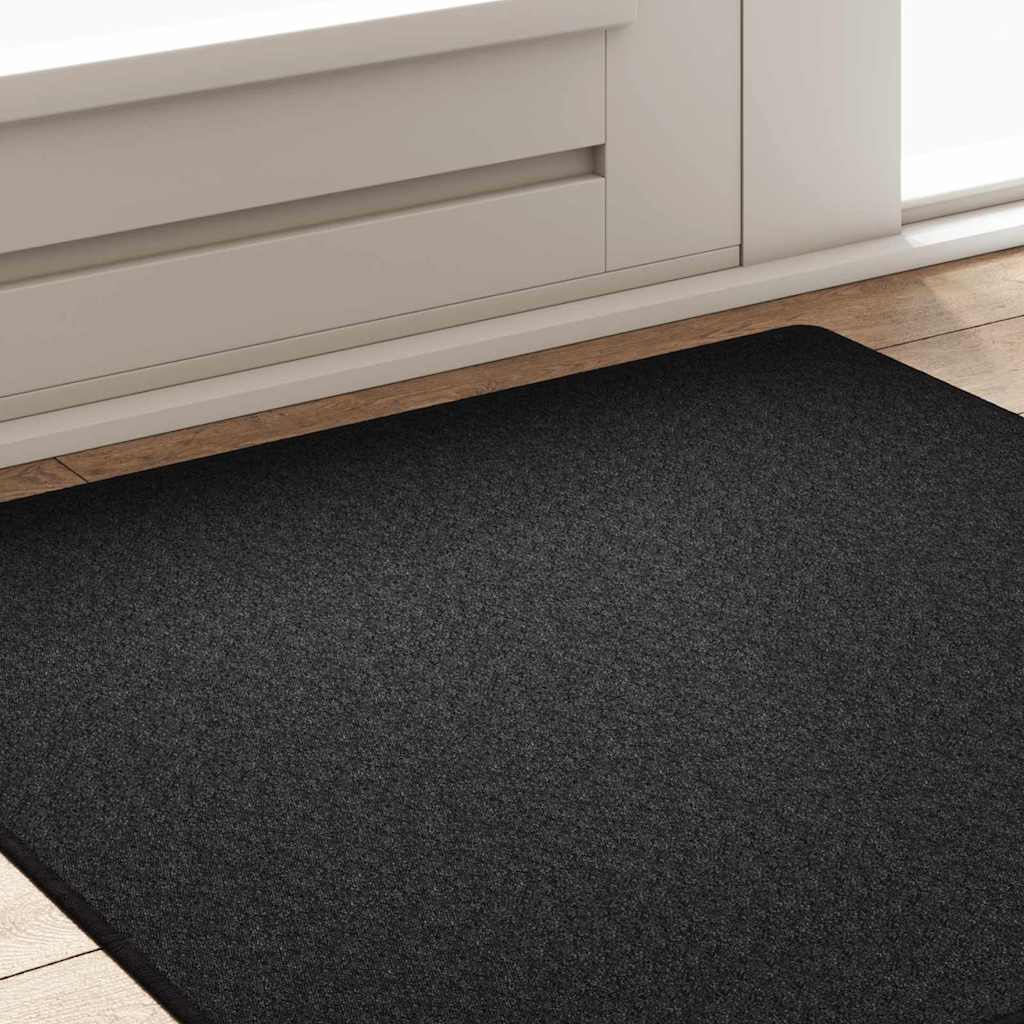 vidaXL Δερμάτινο Χαλί Ανθρακί 100 x 100 cm 100% Πολυπροπυλένιο