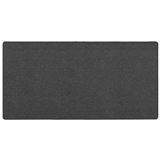 vidaXL Δερμάτινο Χαλί Σκούρο Γκρι 100 x 200 cm 100% Πολυπροπυλένιο