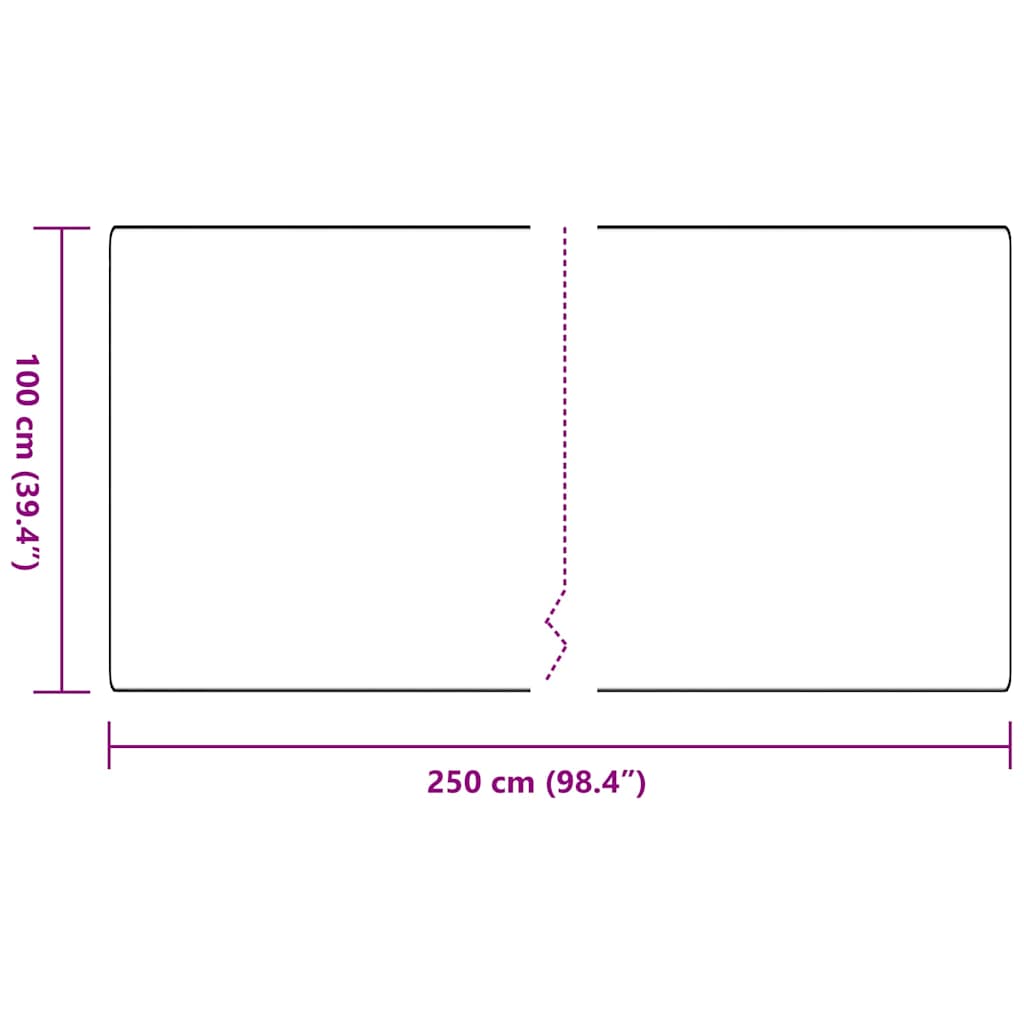 vidaXL Δερμάτινο Χαλί Σκούρο Γκρι 100 x 250 cm 100% Πολυπροπυλένιο