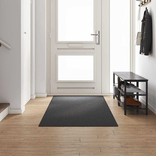 vidaXL Δερμάτινο Χαλί Σκούρο Γκρι 100 x 300 cm 100% Πολυπροπυλένιο