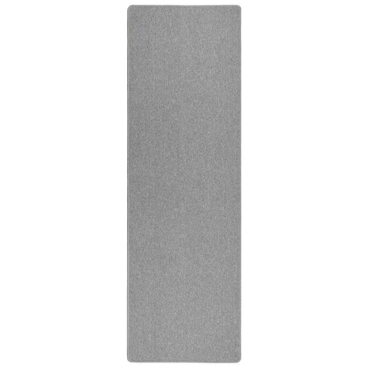 vidaXL Δερμάτινο Χαλί Ανοιχτό γκρι 80 x 500 cm 100% Πολυπροπυλένιο