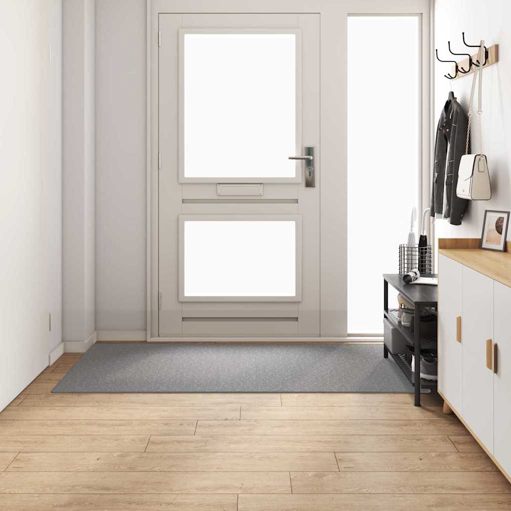 vidaXL Δερμάτινο Χαλί Ανοιχτό γκρι 100 x 200 cm 100% Πολυπροπυλένιο