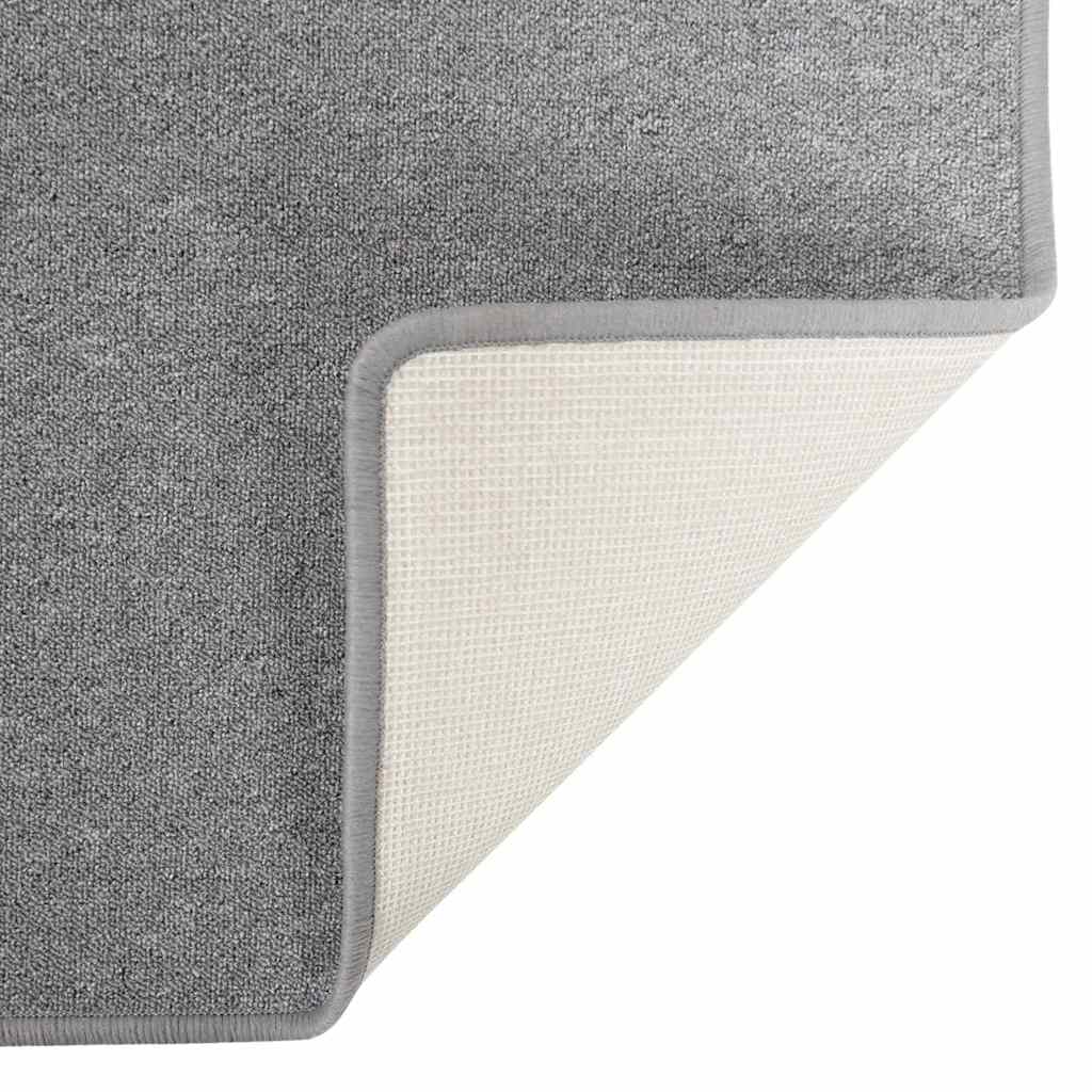 vidaXL Δερμάτινο Χαλί Ανοιχτό γκρι 100 x 300 cm 100% Πολυπροπυλένιο