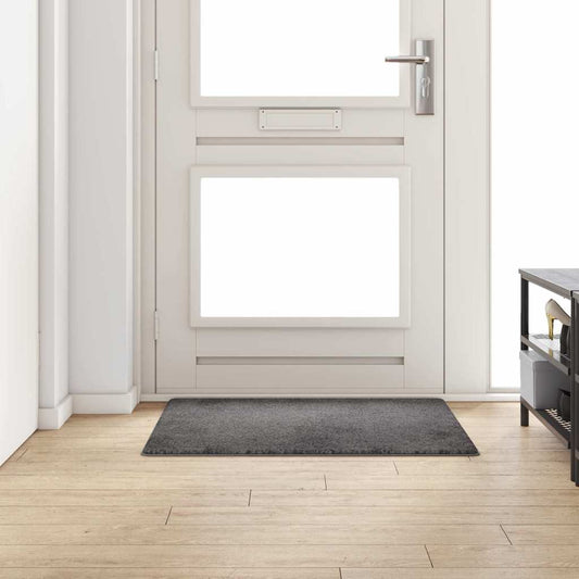 vidaXL Δερμάτινο Χαλί Γκρι 100 x 100 cm 100% Πολυπροπυλένιο Τούφτα