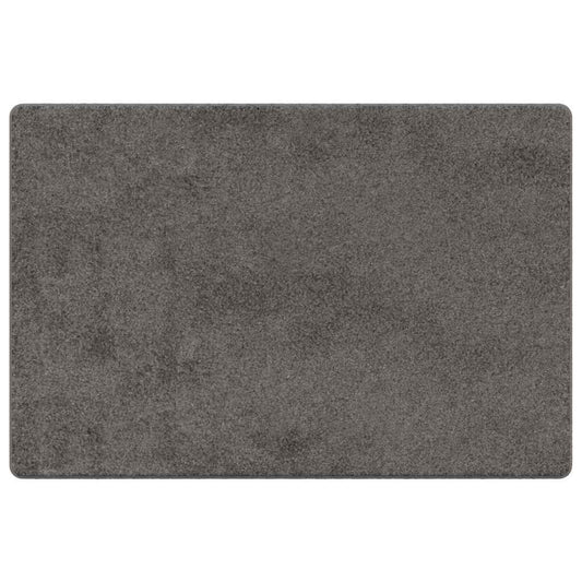 vidaXL Δερμάτινο Χαλί Γκρι 100 x 150 cm 100% Πολυπροπυλένιο Τούφτα