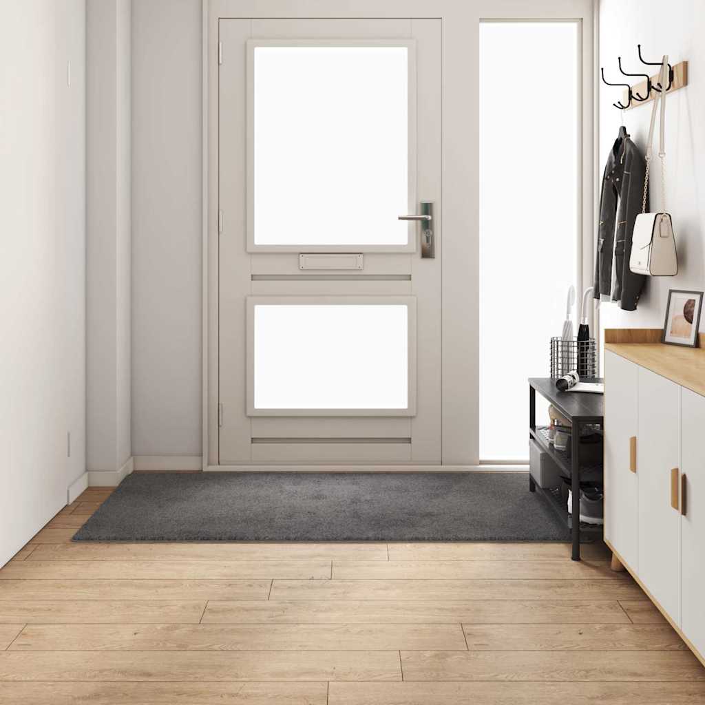 vidaXL Δερμάτινο Χαλί Γκρι 100 x 200 cm 100% Πολυπροπυλένιο Τούφτα