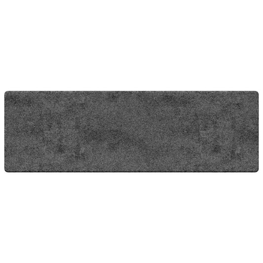 vidaXL Δερμάτινο Χαλί Γκρι 100 x 250 cm 100% Πολυπροπυλένιο Τούφτα