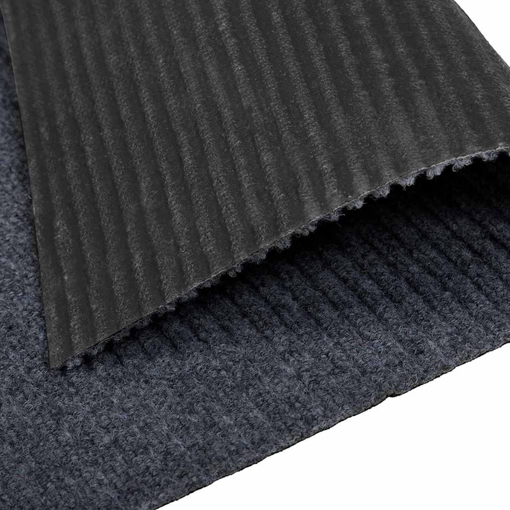 vidaXL Δερμάτινο Χαλί Γκρι 80 x 250 cm ύφασμα