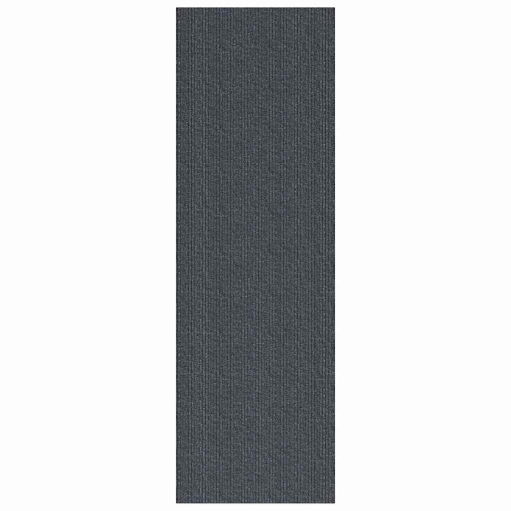 vidaXL Δερμάτινο Χαλί Γκρι 80 x 500 cm ύφασμα