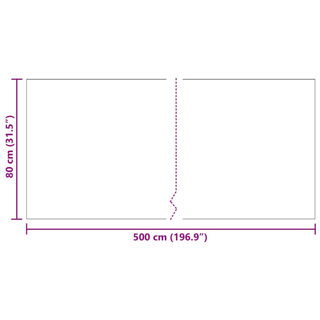 vidaXL Δερμάτινο Χαλί Ανθρακί 80 x 500 cm ύφασμα