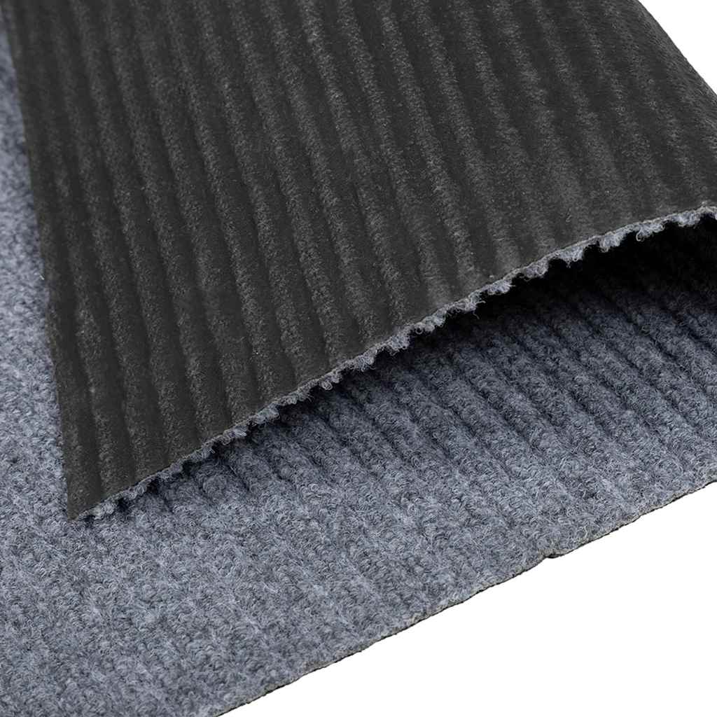 vidaXL Δερμάτινο Χαλί Ανοιχτό γκρι 80 x 250 cm ύφασμα