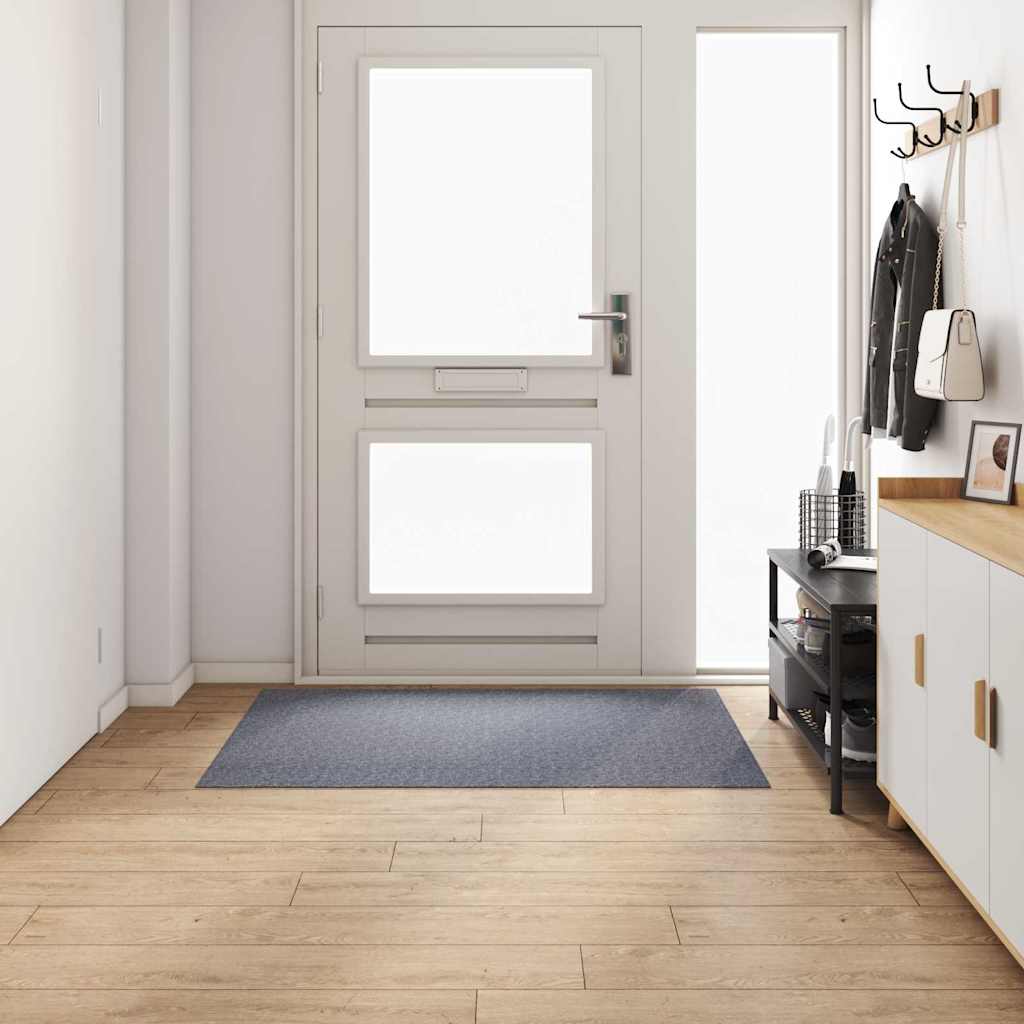 vidaXL Δερμάτινο Χαλί Ανοιχτό γκρι 100 x 150 cm ύφασμα