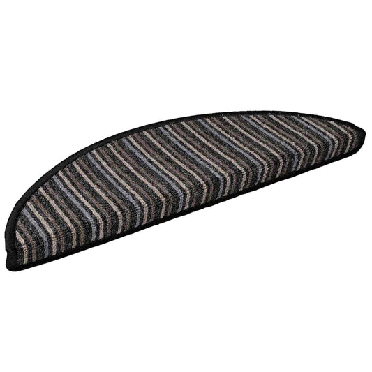 vidaXL Αυτοκόλλητα Ματ Σκαλοπατιών 15 pcs Ανθρακί 56 x 17 x 3 cm