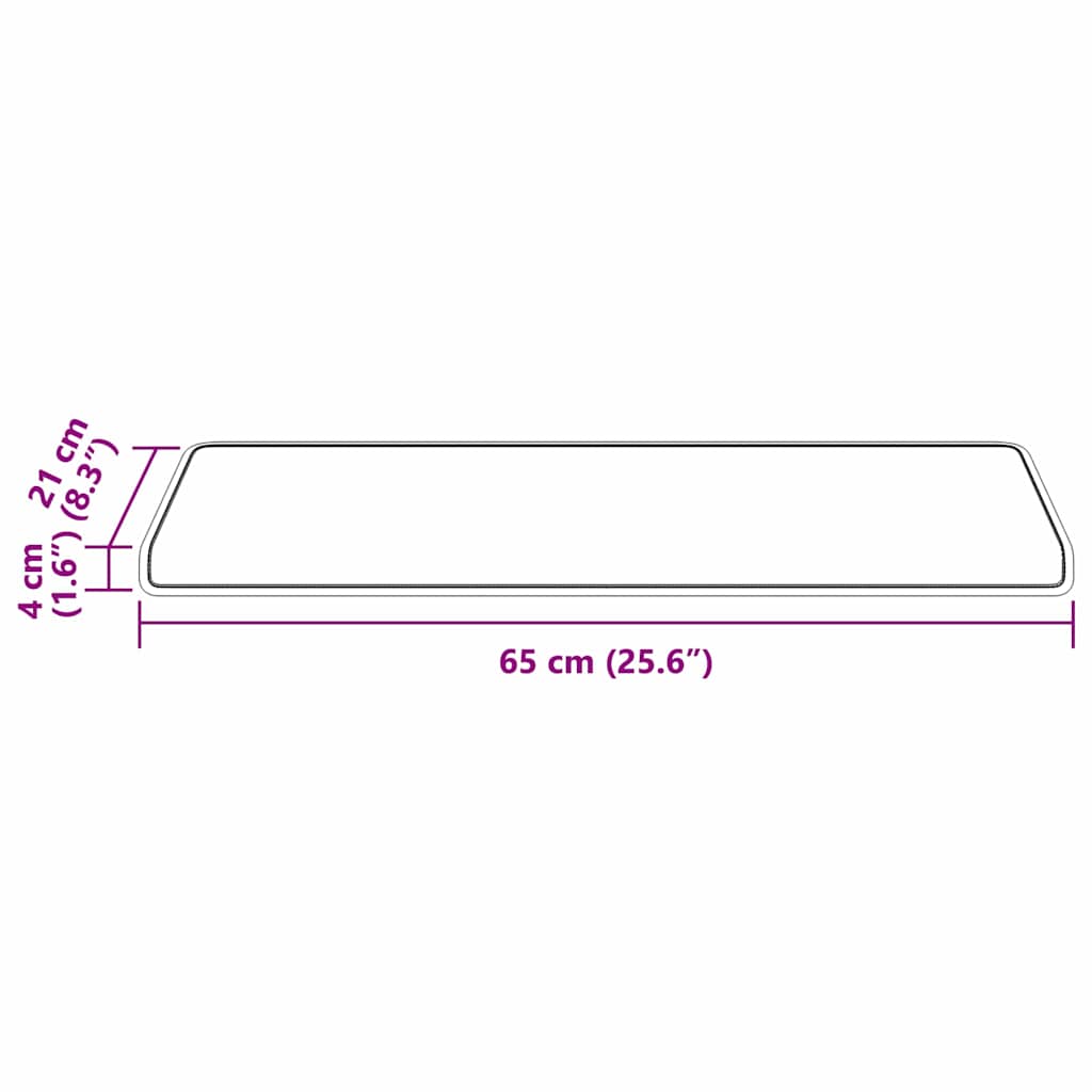 vidaXL Αυτοκόλλητα Ματ Σκαλοπατιών 15 τμχ. 65 x 21 x 4 cm Non-Slip