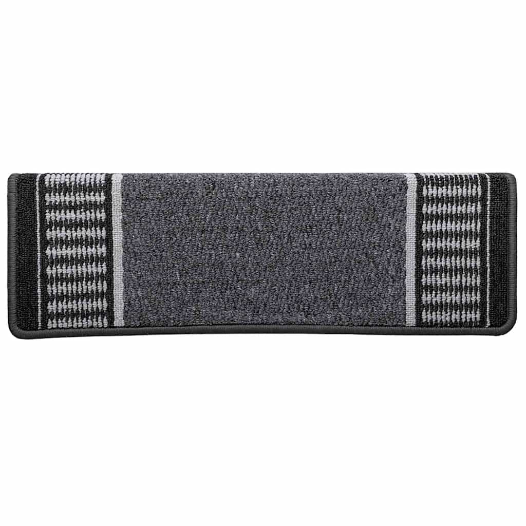 vidaXL Αυτοκόλλητα Ματ Σκαλοπατιών 15 pcs Ανθρακί 65 x 21 x 4 cm