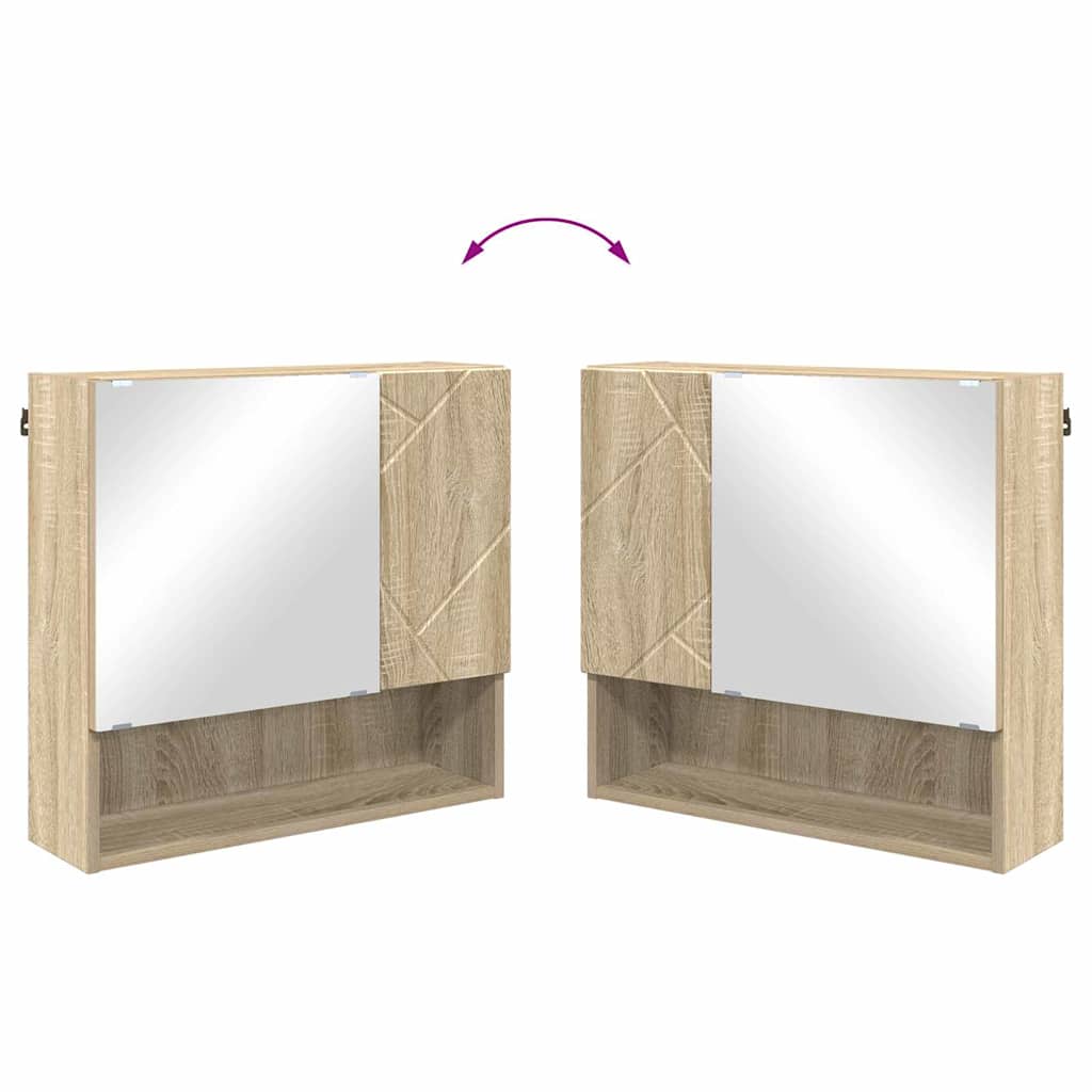 vidaXL Σετ Επίπλων Μπάνιου με πόρτα 2 pcs Sonoma Δρυς 61 x 35 x 64 εκ.