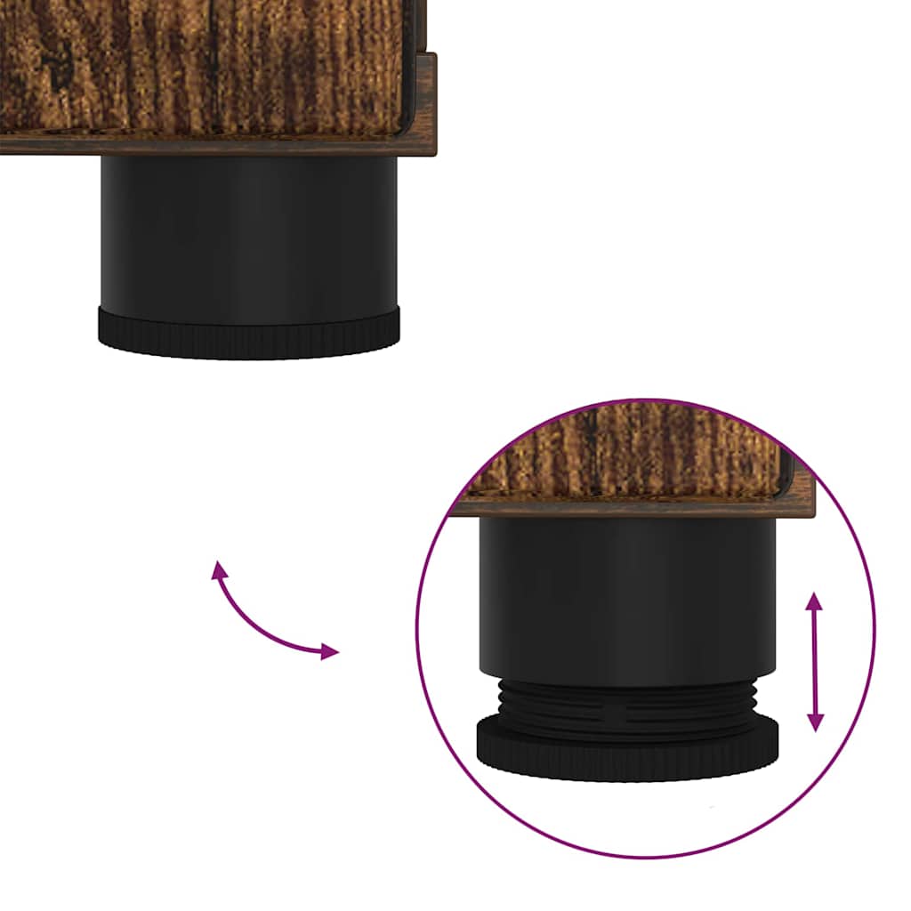 vidaXL Σετ Επίπλων Μπάνιου 2 pcs Καπνιστή δρυς 61 x 35 x 64 εκ.